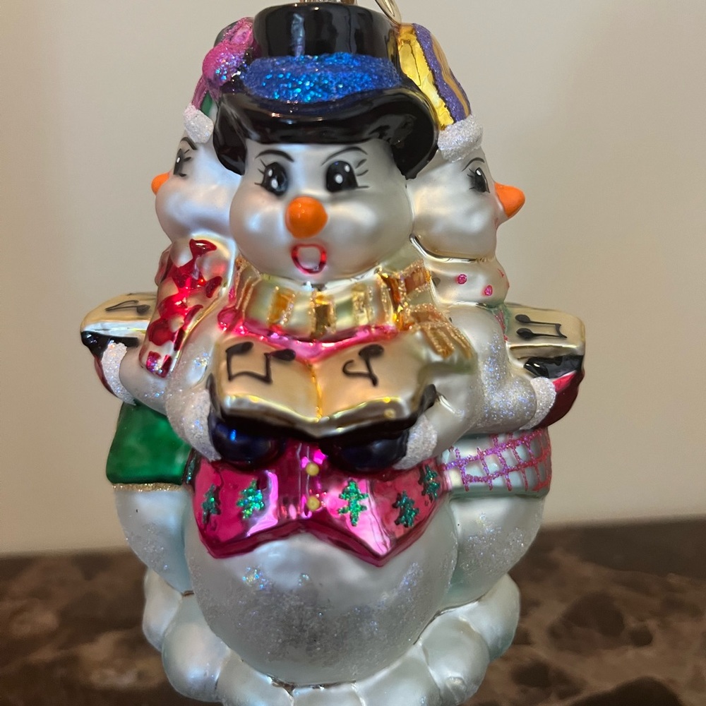 Christopher Radko Singing In a Winter wonderland Caroling Snowmen